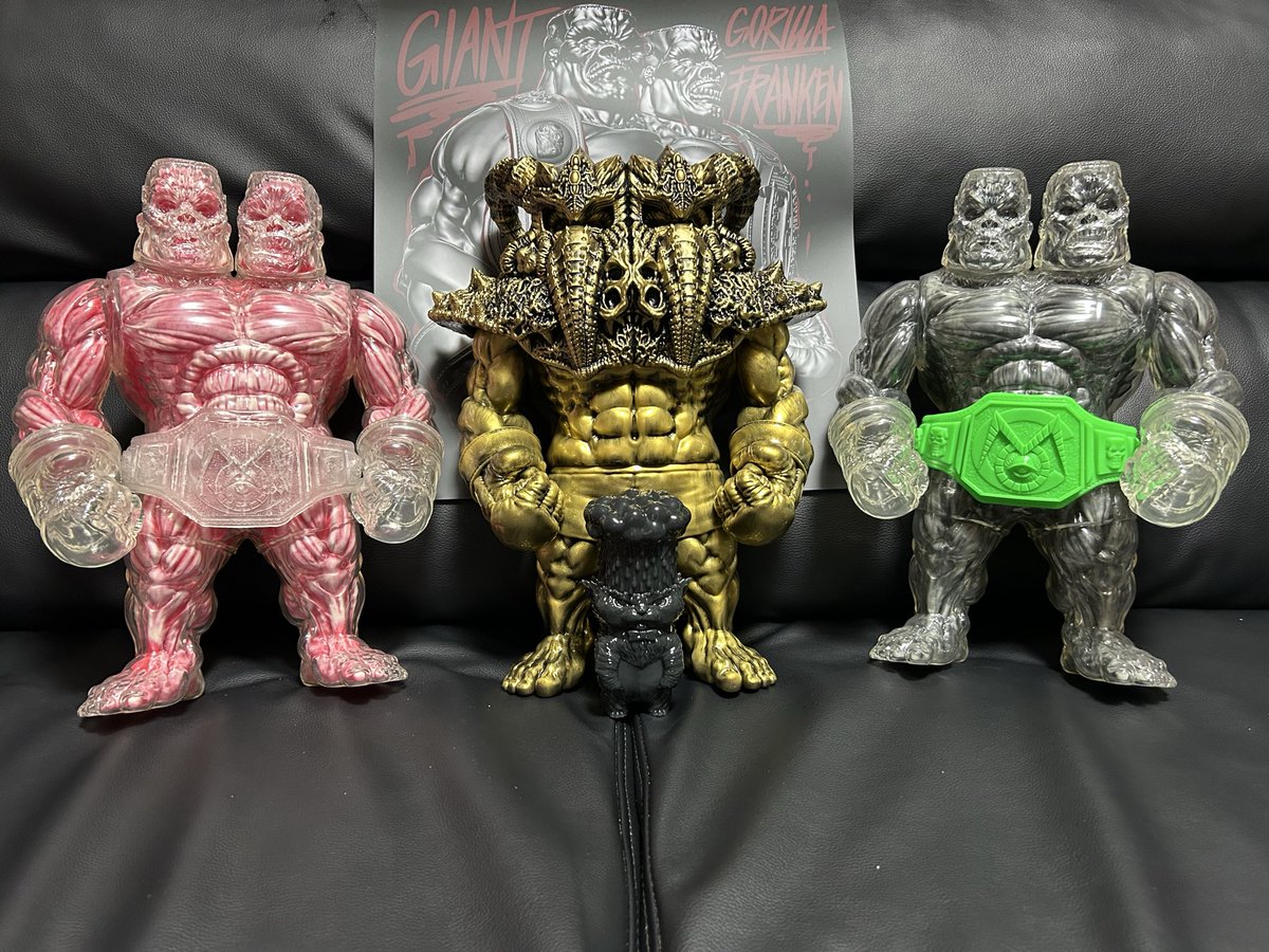 ジャイアントゴリラフランケン MMA ゴールドブラックマーブルカラー ソフビ ジャイアントゴリラフランケン MMA ゴールドブラックマーブルカラー