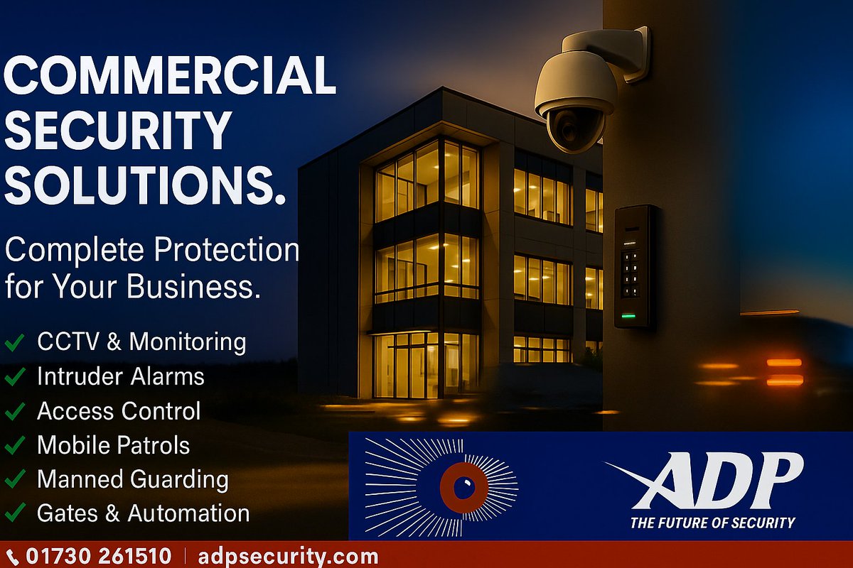 ADP_Security's tweet image. 🏢 One Partner. Every Solution.
ADP provides complete commercial security:

✅ CCTV &amp;amp; Alarms
✅ Access Control
✅ Keyholding &amp;amp; Patrols
✅ 24/7 Monitoring

📞 01730 261510 | adpsecurity.com
#CommercialSecurity #ADPSecurity #BusinessProtection #CCTV #AccessControl