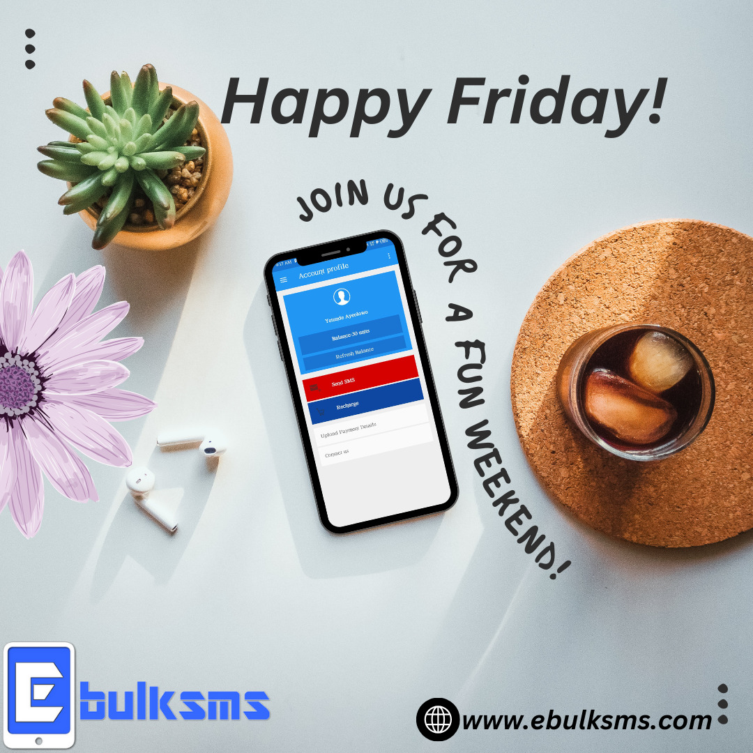 EBulksms's tweet image. It’s Friday! 💃 The messages have been sent, the goals have been smashed, and the weekend is calling.
As October wraps up today, take a deep breath, you’ve earned it!

#EbulkSMS #TGIF #smsmarketing Sweet One