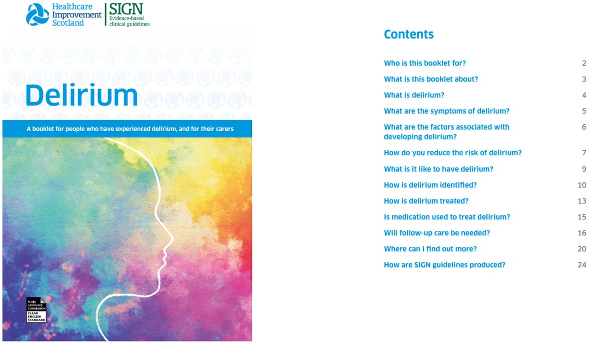 “Nobody used the word delirium. I thought I’d lost my mind.”

—  Delirium survivor

➡️ Always provide clear information, including telling the patient they have delirium, during the episode. Then explain &amp; de-brief afterwards.