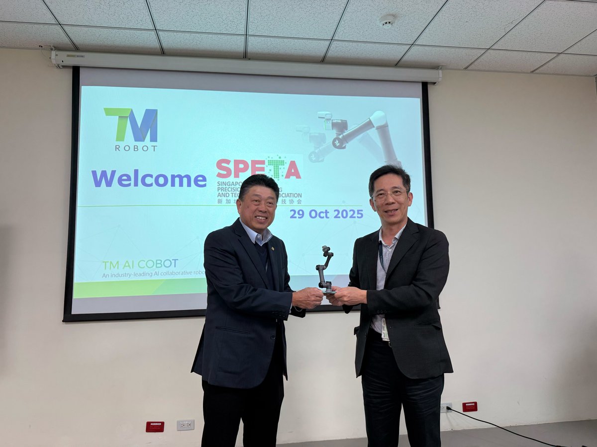 techmanrobot's tweet image. Thank you Singapore Precision Engineering And Technology Association for coming!
We look forward to having you as partners in our automation journey🤝
Enjoy the rest of your time to explore the cities🤩🤸♂️
#TM #tmrobot #techmanrobot #AI #TMAICOBOT #Singapore