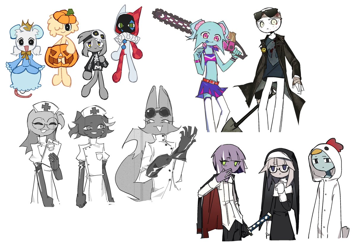 Halloween costumes #オリ棒 #火柴人 #stickman