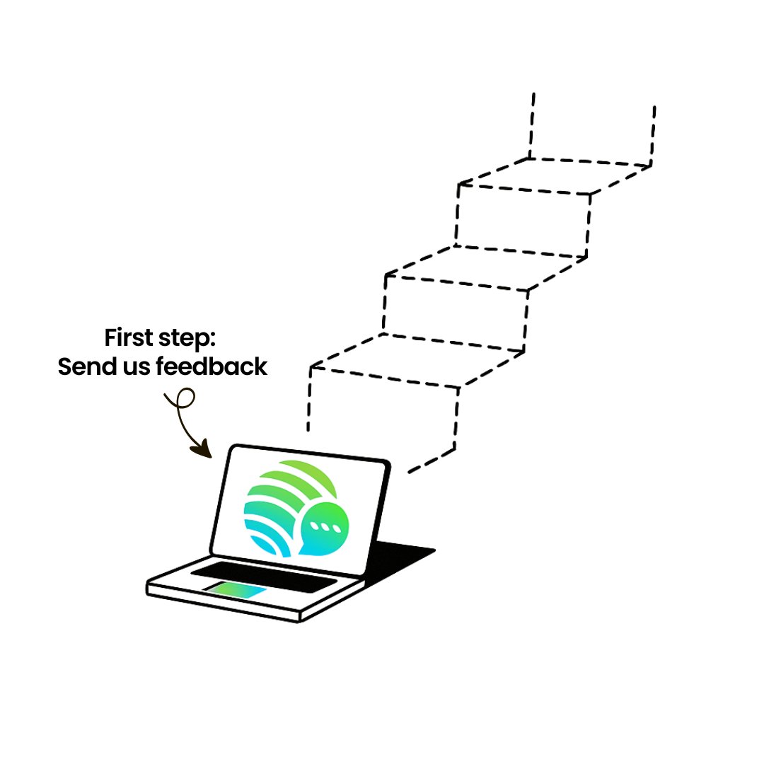 Every big improvement starts with one step: Feedback. 💬

Bug, idea, or suggestion — tag us or reach out via DM.

Step one is yours. We’ll take it from there. 👨🏻‍💻