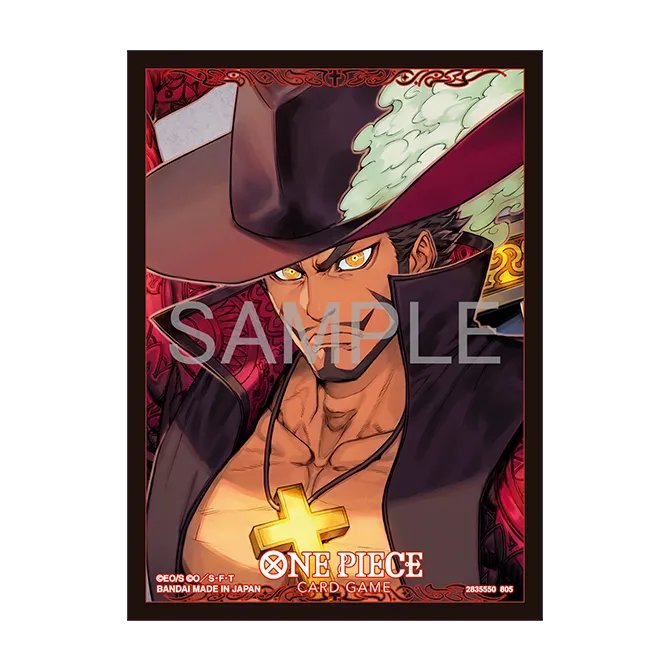 Official Card Sleeves Vol. 13 have been revealed! Featuring: Dracule Mihawk Boa Hancock All-over patterned hat Standard Purple Releases November 22nd in Japan Official Card Sleeves Vol. 13 have been revealed! Featuring: Dracule Mihawk Boa Hancock All-over patterned hat Standard Purple Releases November 22nd in Japan