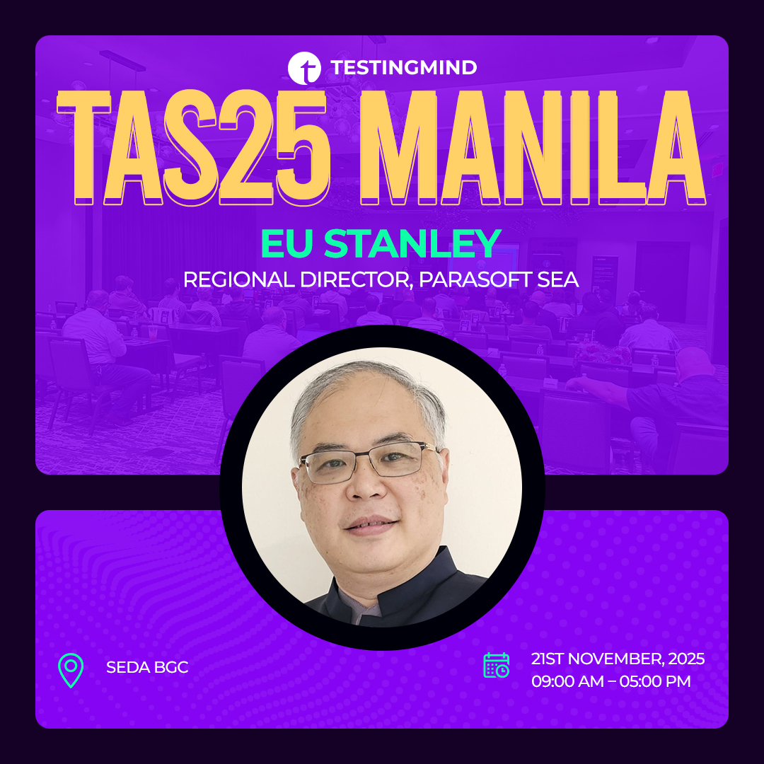 testingmindcon's tweet image. 🚀 How do you test what seems impossible to test?
In a world of complex systems, AI-driven applications, and dynamic data — the untestable is becoming the new frontier.
At the Test Automation Summit – Manila, discover how innovation and strategy can turn testing challenges into…