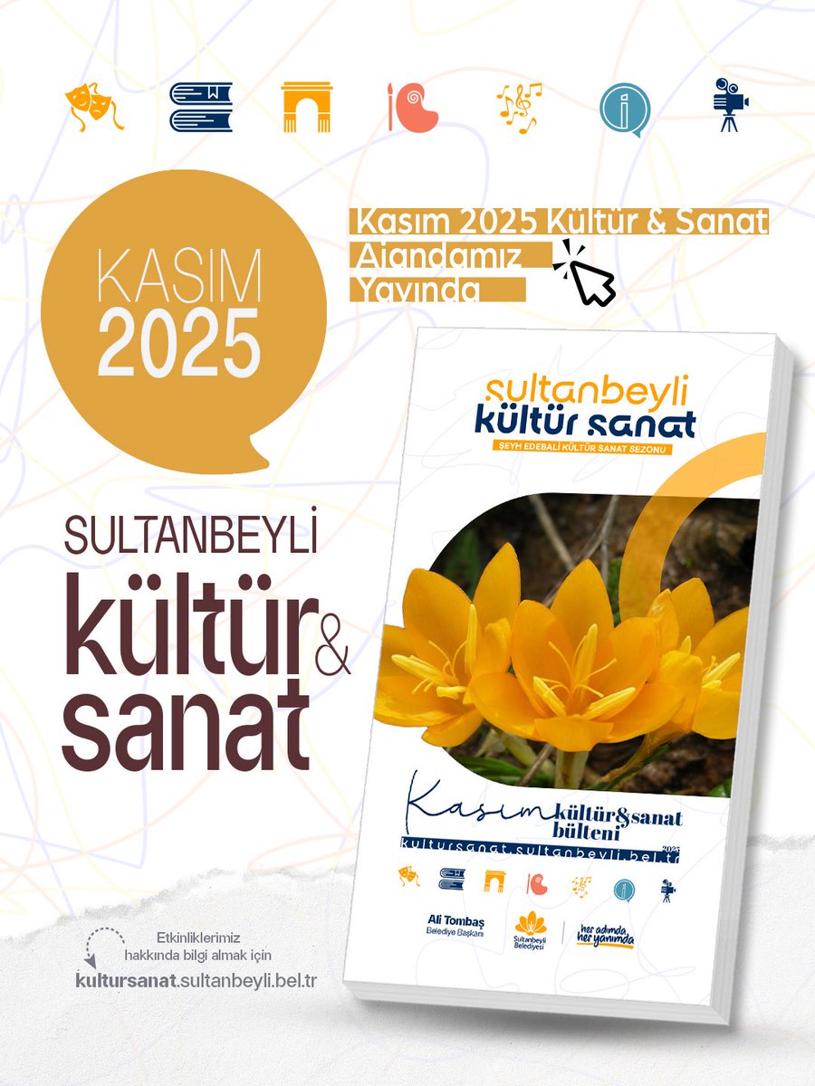 Sultanbeyli Kültür - Sanat Kasım Bülteni Yayında! 

Sizler için özenle hazırladığımız etkinlik takvimimiz 👇🏻
kultursanat.sultanbeyli.bel.tr