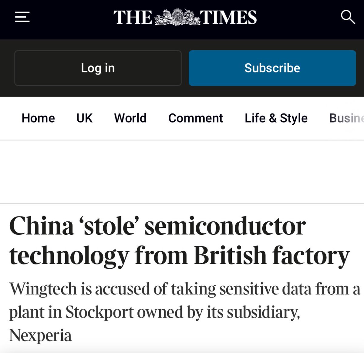 D162Michele's tweet image. China stole semiconductor technology from the British?
Did China also steal their fish &amp;amp; chips recipe too?!