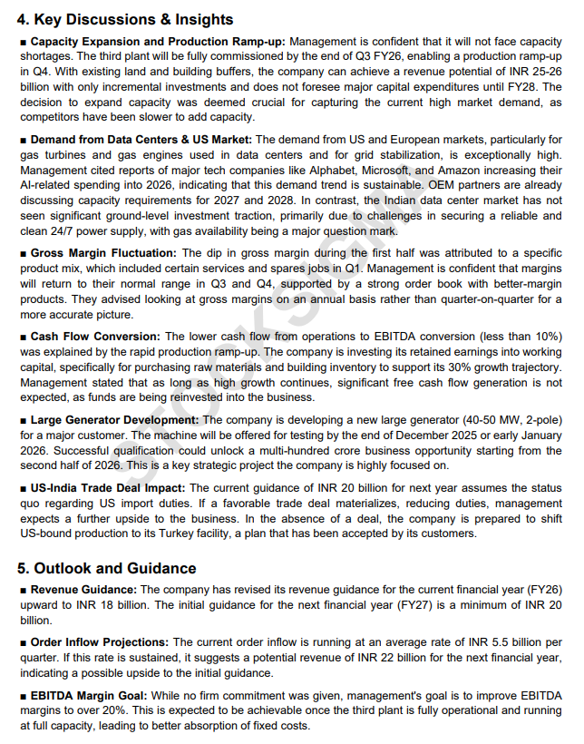 myAlerts_in's tweet image. #TDPOWERSYS #TDPOWERSYSQ2 TD Power Systems Ltd Q2FY26 Earnings Concall Summary
