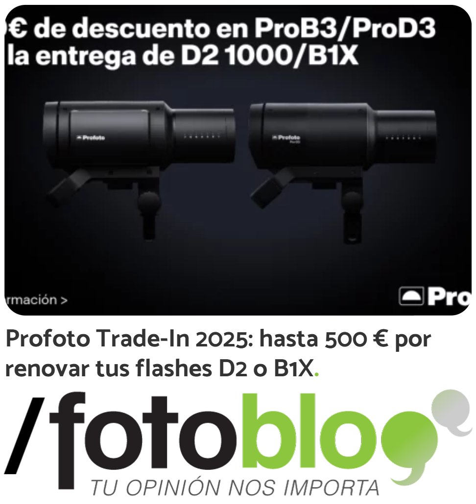 FOTOGRAFIARTE2's tweet image. Quieres ahorrar 500€ en tu nuevo foco 🤔 En el FotoBlog te contamos todo 👀 sobre el nuevo plan renove de @profoto 🔥

👉 fotografiarte.es/fotoblog/profo…

#profoto #FocosLED #PlanRenove #fotografia #Fotografiarte #promociones #ofertas