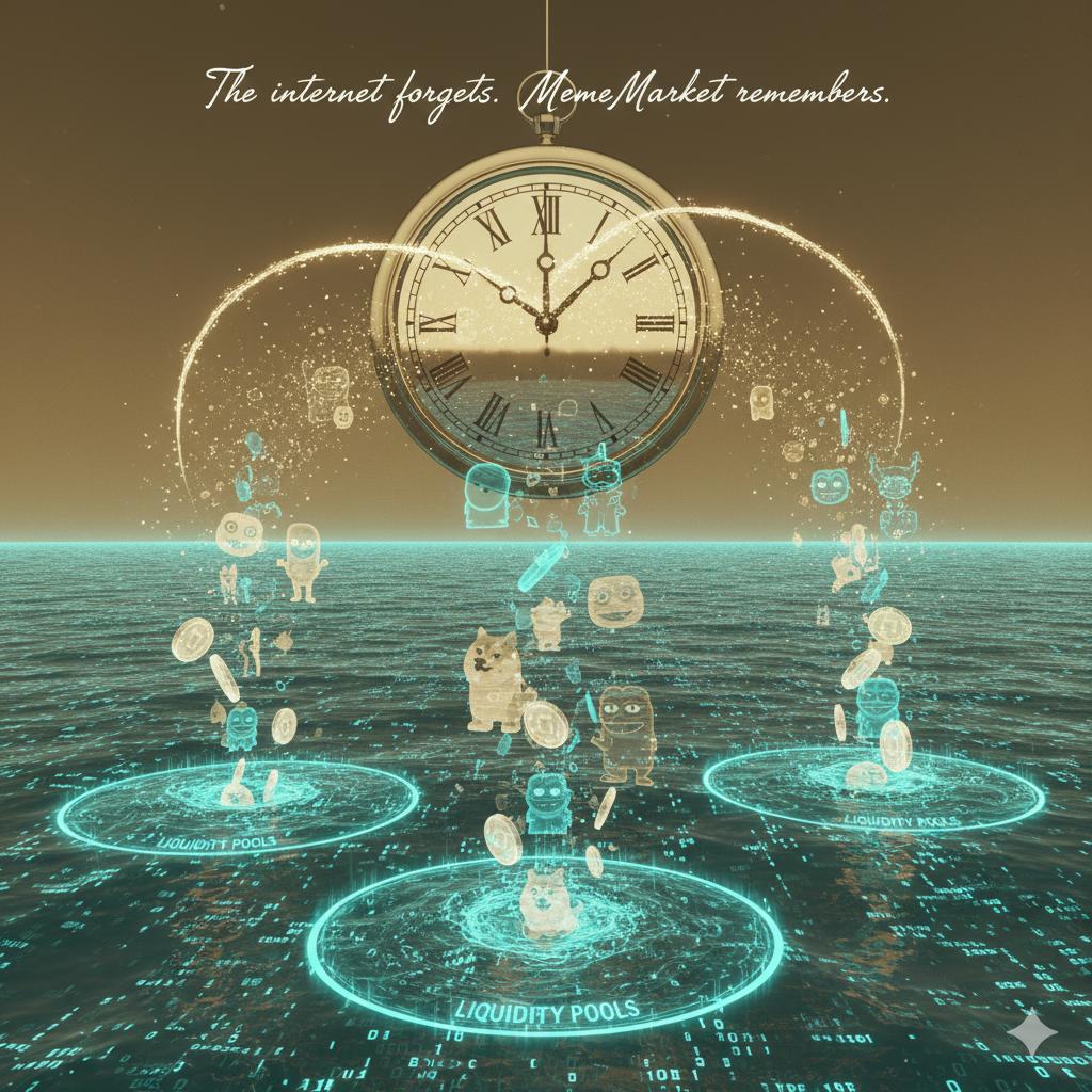 The internet doesn’t forget but <a href="/MemeMarketFun/">MemeMarket</a> teaches it how to remember profitably.
Educate: Each meme token stores not just humor, but historical context it becomes a timestamp of sentiment. The protocol turns fleeting virality into an archive of value, a ledger of emotion