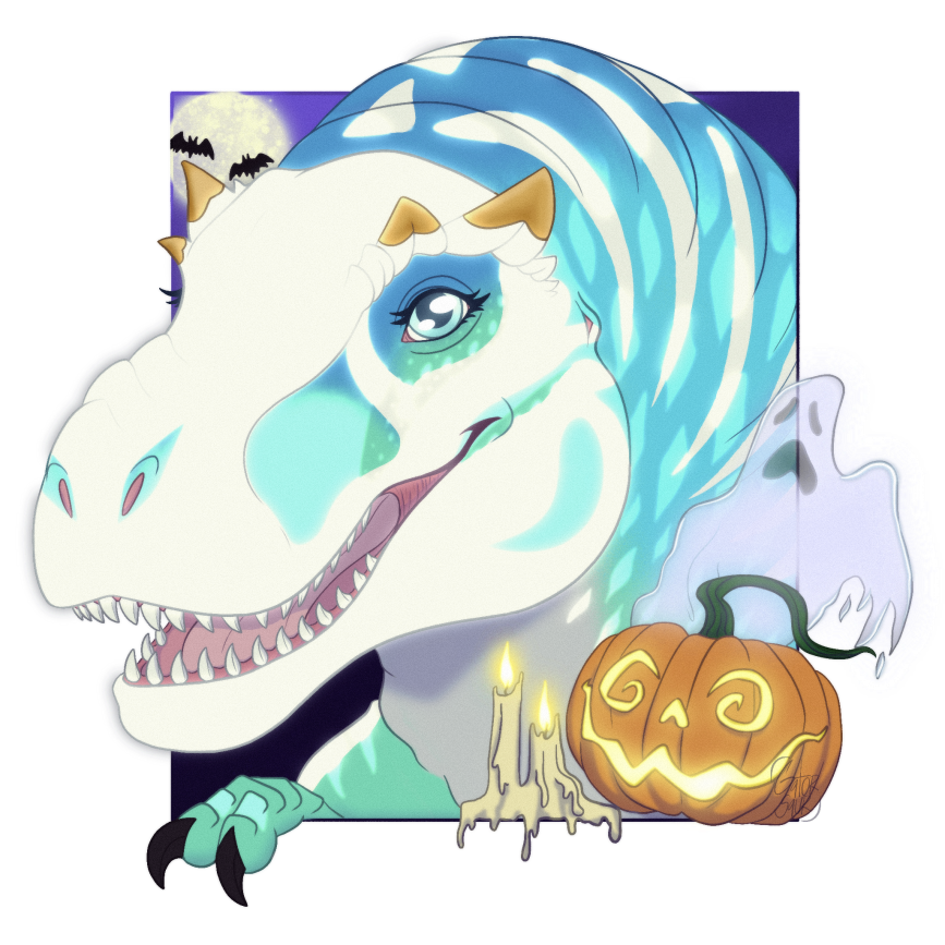 Gatorsaur's tweet image. Comission for Cabi 🎃

🦇👻🌕

#dinosaurs #dinosaur #trex #tyrannosaurusrex #rex #raptor #art #artist #dinosaurartist #halloween #commission