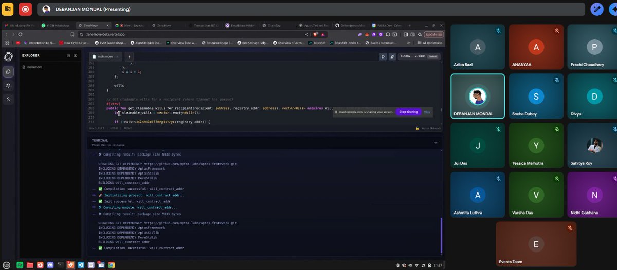 While hackers are still building their products, others are already using <a href="/MoveZero/">Zero Move</a> to deploy their  contracts.
BUILD ON APTOS, BUILD FOR APTOS.