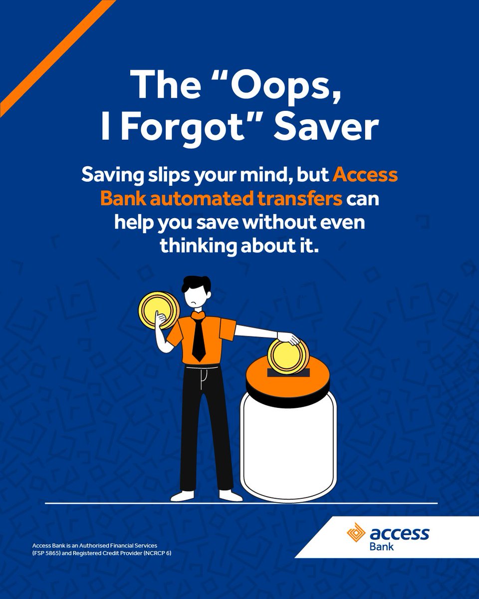 This World Savings Day, we’re celebrating every kind of saver. No matter your style, what matters most is saving safely, growing your money, and protecting your future. 

With Access Bank’s savings and deposit products, you get:
✔️ Smart tools to help you save consistently
✔️