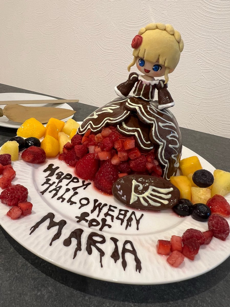 o1c_ne's tweet image. Happy Halloween for Maria🎃✨

ベアトリーチェのチョコレートケーキ作ったよ🎂💕

#umineko
#うみねこ