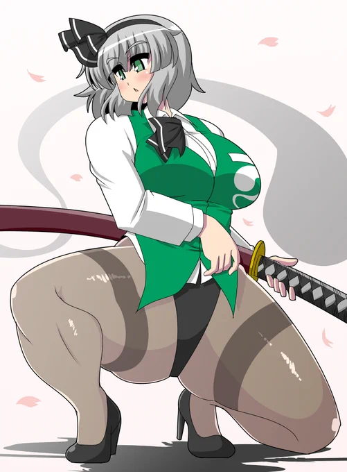 ハイレグ黒タイツ剣士、魂魄妖夢!