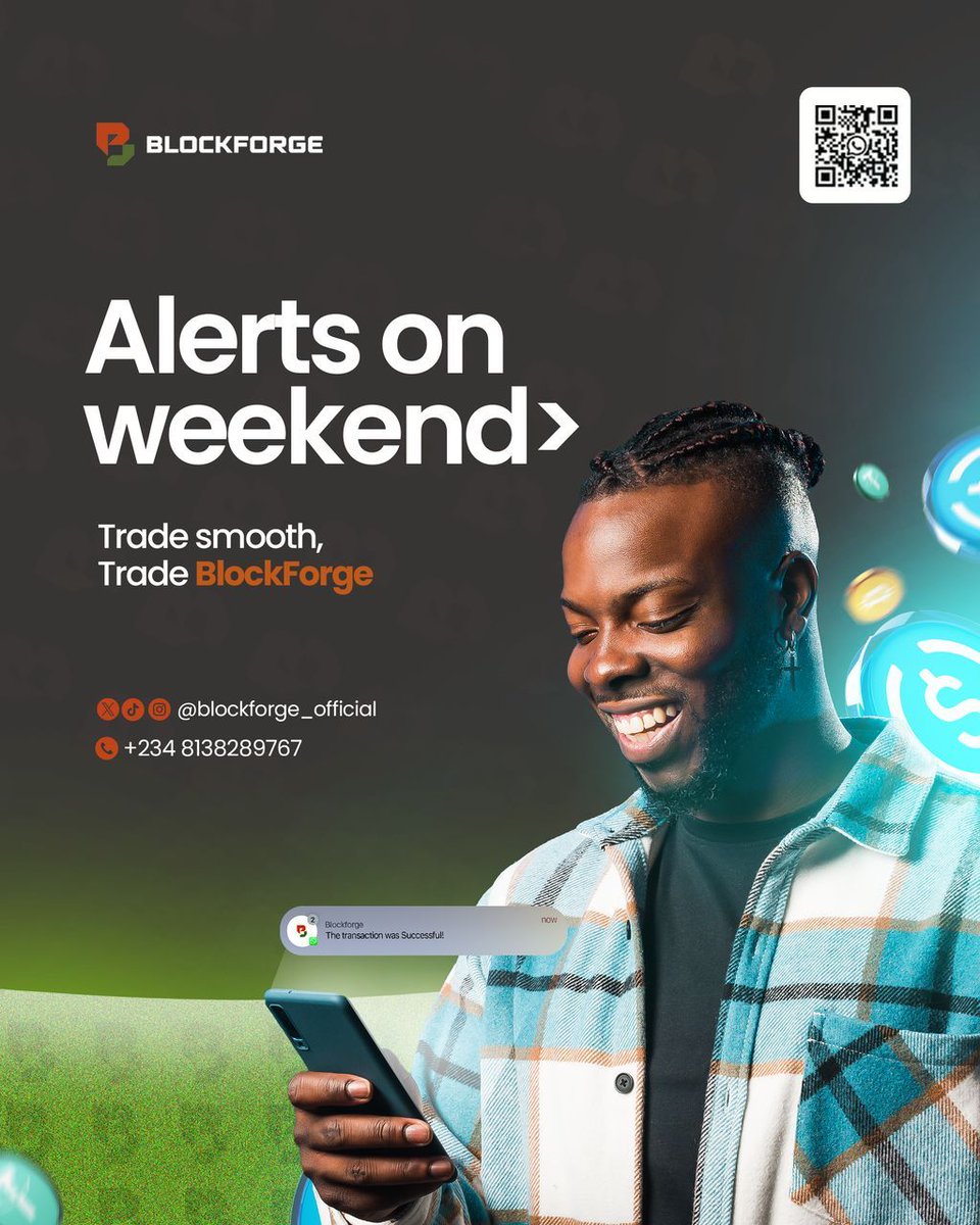 blockforge__'s tweet photo. Nothings beats getting alerts on weekends!, this is best time to trade with blockforge!

@blockforge_official 

#BlockforgeExchange #NaijaCrypto #FastPayouts #LegitTrade #CryptoNigeria #NoWahalaTrading #SharpRates https://t.co/gxQB9ltMHJ