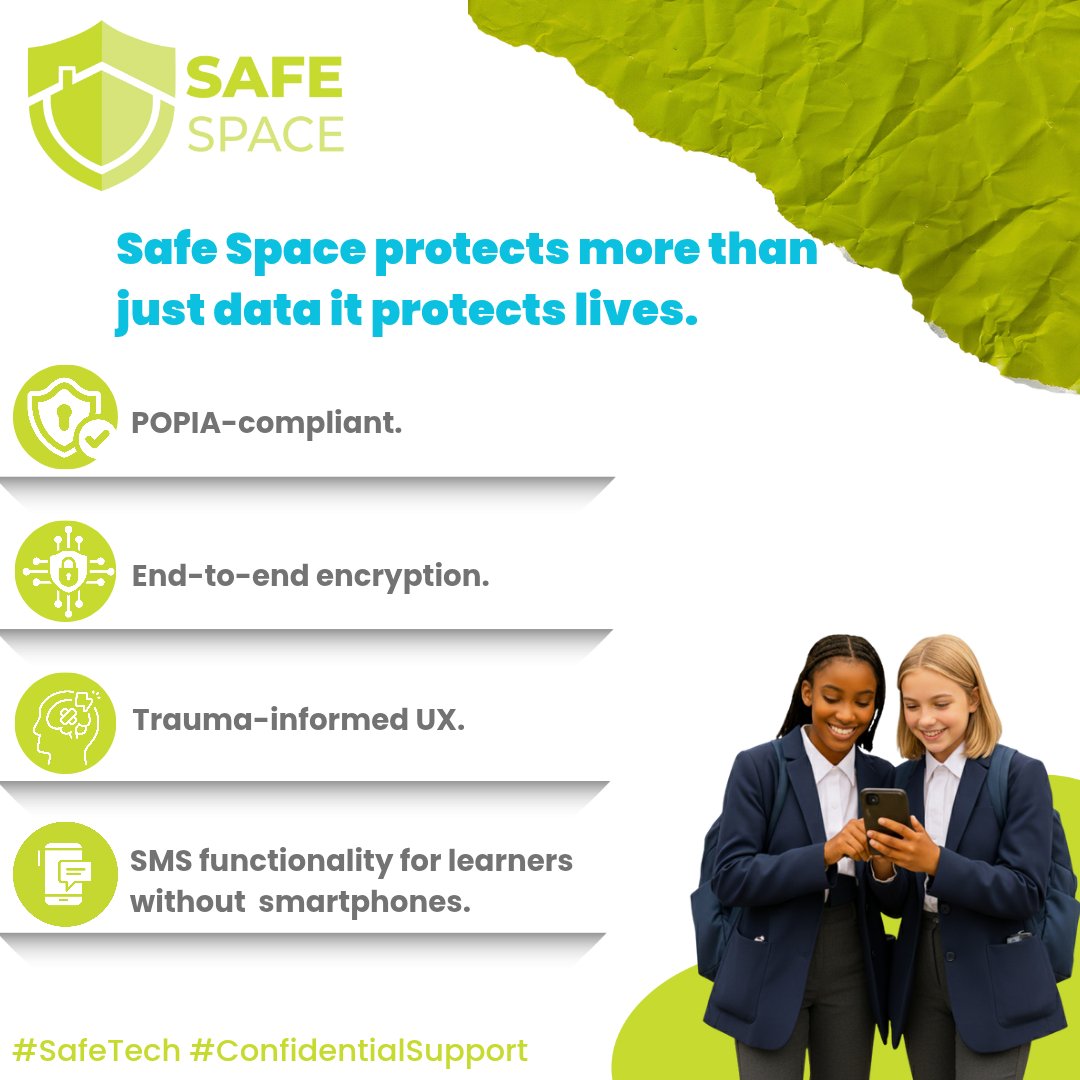 MoepiPublishing's tweet image. Creating spaces where everyone feels secure, protected and supported.

Safe Space prioritizes safety, all the time.

#SafeSpaceApp

#TechForSafety