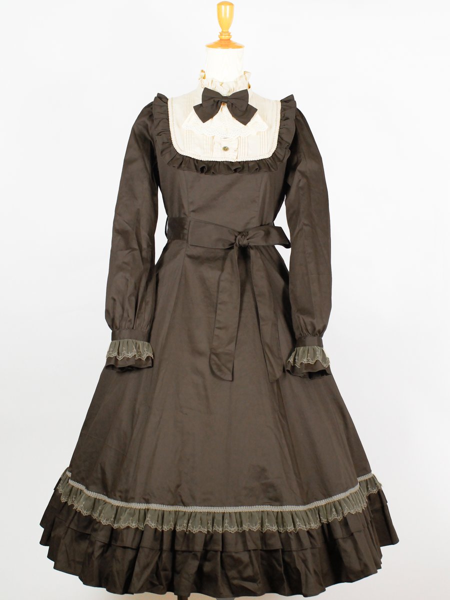 Victorian maiden エコールストライプクラシカルドールロングドレス