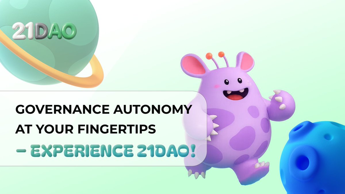 21DAO_global's tweet image. 21DAO: Your Value, Your Control 🌟

21DAO returns power to YOU.
✅ Your actions = on-chain value
✅ Your data = your asset
✅ Your voice = community governance

Join the decentralized growth revolution.

#21DAO #Web3Revolution #TakeBackControl