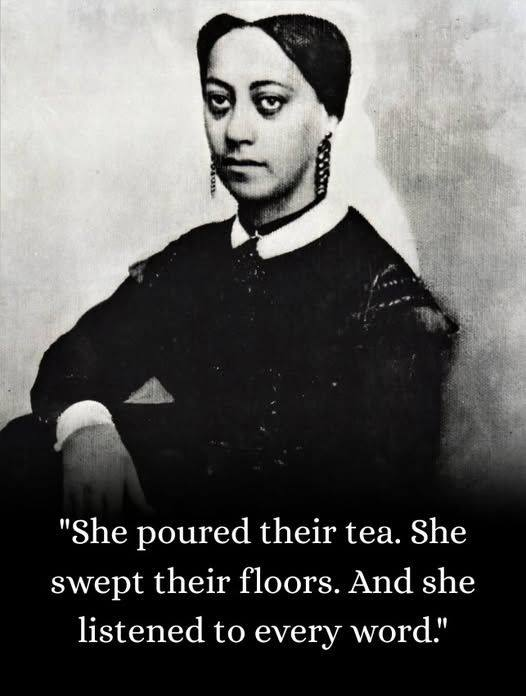 ImtiazMadmood's tweet photo. She poured their tea. She swept their floors. And she listened to every word.

San Francisco, 1850s. The Gold Rush had transformed a sleepy port into a city drunk on sudden wealth. In the grand mansions on Nob Hill, fortunes were made and lost over brandy and cigars.

And in the corner of those rooms, refilling glasses and clearing plates, was a Black woman named Mary Ellen Pleasant.

To the wealthy men talking business, she was furniture. Invisible. Forgettable.
They had no idea she was taking notes.

As they debated which banks were solid, which properties would boom, which ventures were worth risk—Pleasant absorbed everything. She understood something they didn't: information is power. And she'd been handed it for free.

She started small. A laundry here. A boarding house there. While other women scrubbed floors to survive, Pleasant was building an empire.

She bought restaurants and dairies. She acquired shares in the very banks those wealthy men discussed. When racial barriers blocked her path—and they constantly did—she partnered strategically with Thomas Bell, a white banker who held investments in her name while she made the decisions.

The invisible servant was becoming one of San Francisco's wealthiest entrepreneurs.
But Pleasant wasn't building wealth just to have it. She was building it to wield it.

While running her businesses by day, she was funding freedom by night. She supported the Underground Railroad, helping enslaved people escape to freedom. She financed civil rights cases. And when she faced discrimination herself—thrown off a San Francisco streetcar because of her race—she didn't just complain.
She sued.

In 1868, she won a landmark case that desegregated San Francisco's public transportation. Not through protests or petitions, but through the legal system—funded by the fortune she'd built from overheard conversations.

Her power made people deeply uncomfortable.
How dare this Black woman have money? Influence? The audacity to fight back?

The newspapers turned on her. They called her a "voodoo queen." They invented sinister stories. They tried to paint her power as dark magic rather than acknowledge her brilliant mind and business acumen.
Pleasant faced it all with steel in her spine.

"I'd rather be a corpse than a coward," she said.
And she meant it.

She never apologized for her wealth. Never backed down from her activism. Never pretended to be less than she was to make others comfortable.

Mary Ellen Pleasant understood something profound: real power isn't just having money. It's knowing when to be invisible and when to be impossible to ignore.
She spent years listening in silence, building her fortune in shadows. Then she used every dollar of it to fight for a world where people like her wouldn't have to hide.

You won't find her in most history textbooks. For generations, her story was deliberately erased—too complicated, too powerful, too inconvenient to the narratives people wanted to tell about who built America and who deserves credit.

But history has a way of surfacing truth.
Mary Ellen Pleasant turned silence into strategy, invisibility into influence, and overheard whispers into a fortune she used to change the world.

She swept their floors. She poured their tea.
And she built an empire they never saw coming.