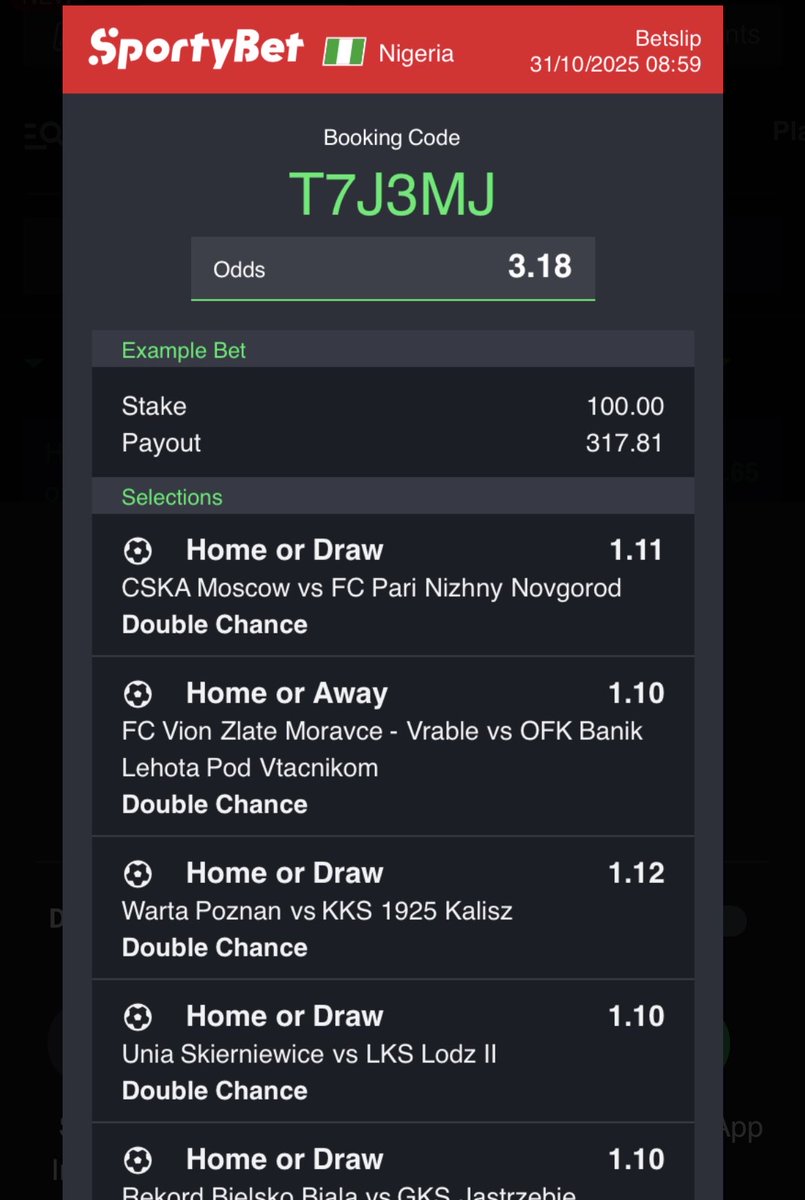 Switzpunt's tweet photo. Today Switz odds ready ๐ฅ๐ฅโ
โ
Boomluck๐ฅ๐ฅ
#Sportybet
#Switzodds
#Boomluck
@AfcSaks1 https://t.co/Cy0aaU89sq