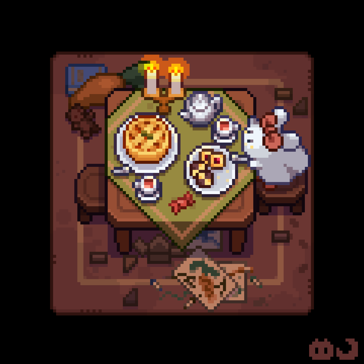 IXILL's tweet image. ✦―-―-―-+-+-+---+-+-+-―-―-―✦                      　　 　　　　　　     　　　🧸🎃HAPPY HALLOWEEN🎃🐰　                          　　　　　　　　  ✦―-―-―-+-+-+---+-+-+-―-―-―✦  

　　おきゃくさまはまだかな？  
　  Can&apos;t wait for guest to come!

  #PixelArt #Halloween #ドット絵