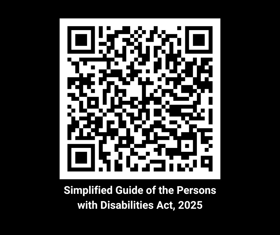 CrystalAsige's tweet image. Here is a simple guide to the Persons with Disabilities Act, 2025 to help you understand what the law says. Scan the QR code for free. #VIP