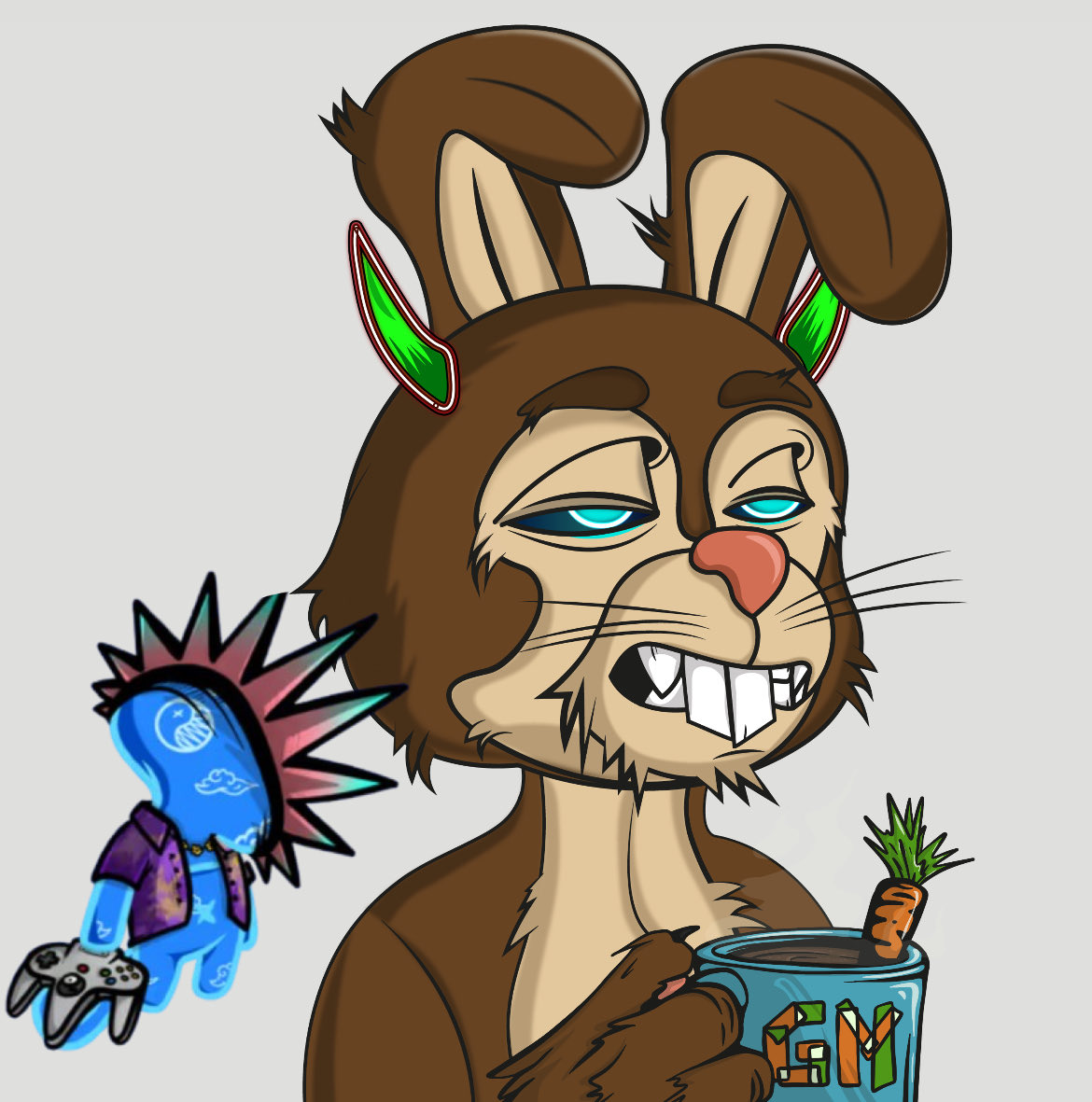 Goodmorning X ! #GM ☕️🥕 Booooo !! 🐰 👻