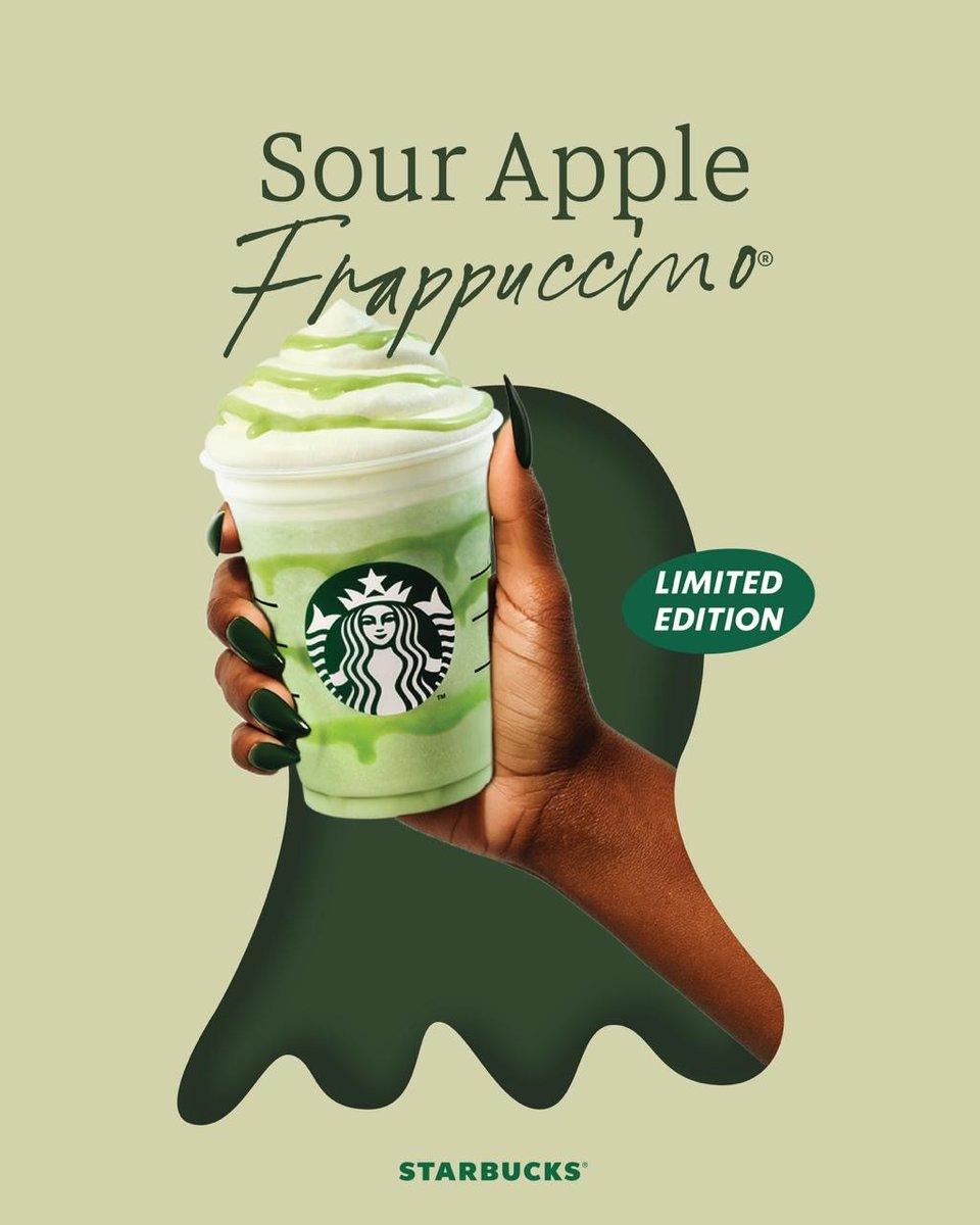 AverageSA_Blog's tweet image. .@Starbucks  🇿🇦 is serving up Halloween magic with a brand-new Sour Apple Frappuccino. The ultimate witchy potion! 🧙‍♀️ 😎✨
Think: a little sweet, a little sour, and a whole lot of fun 🪄