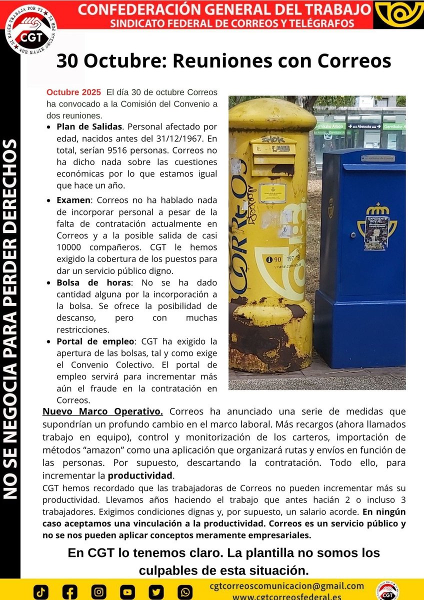 CGT CORREOS (@cgtcorreos_) on Twitter photo 