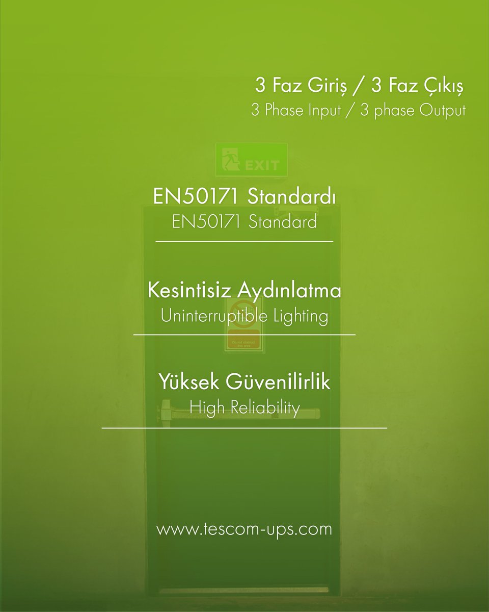 TESCOM_UPS's tweet image. ES300D acil durum aydınlatma invertörü, DSP kontrollü modüler yapısı, 3-Level topolojisi ve tam dijital mimarisiyle kesintisiz aydınlatma için güvenilir enerji sağlar. 

#TESCOM #ES300D #AcilDurumAydınlatma #EmergencyLighting #AydınlatmaInvertörü #DSPTechnology