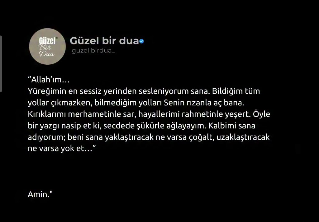 Allah'ım...
Amin.