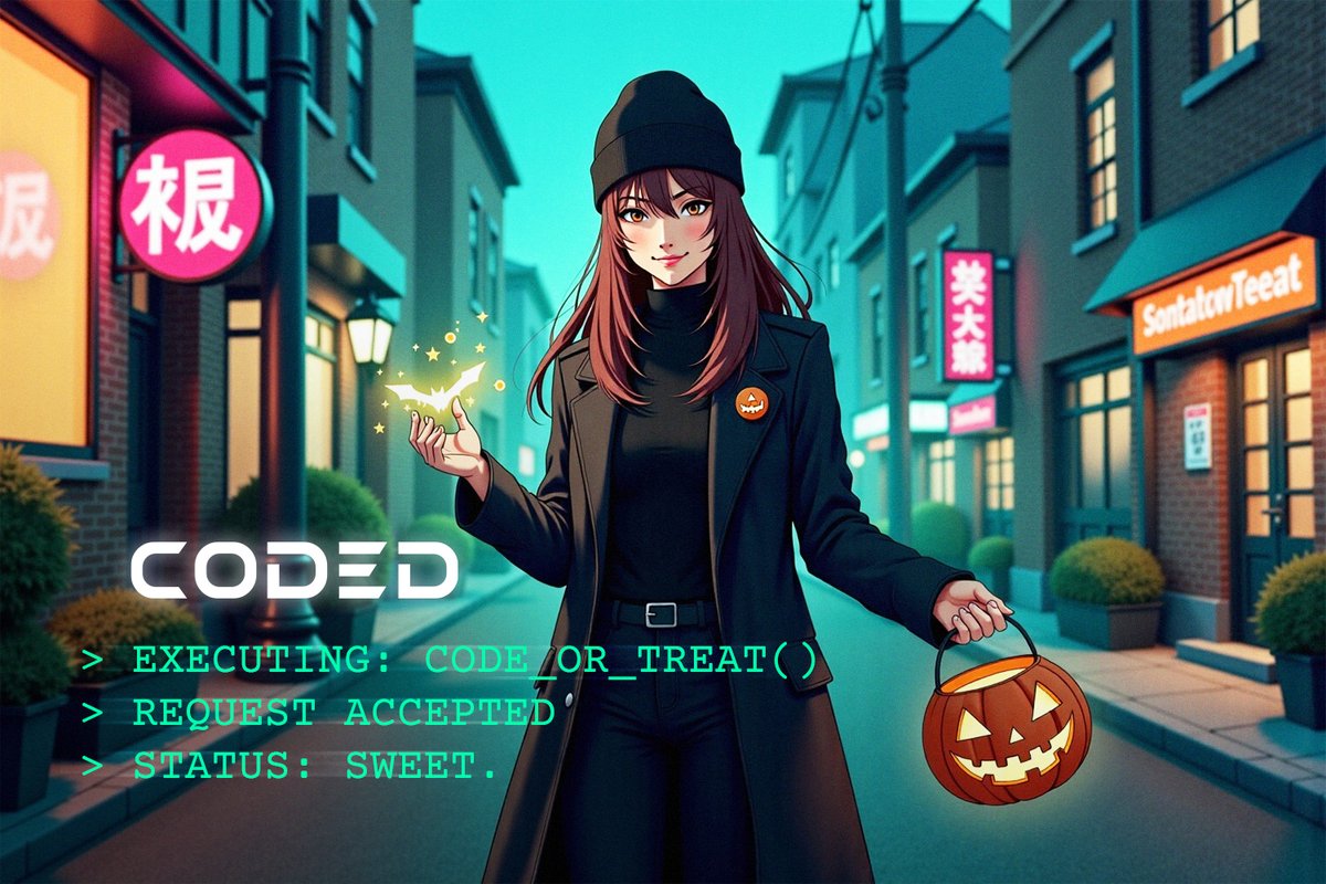 Itsallcoded's tweet image. Knock knock... protocol: CODE_OR_TREAT initiated.
$CODED