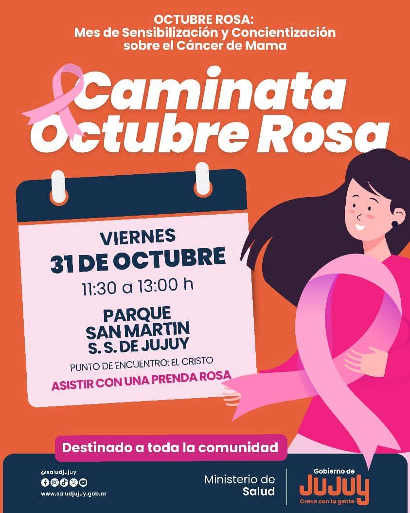 vickylunaok's tweet image. Hoy juntas por la PREVENCIÓN DEL #CÁNCER DE #MAMAS 🩷💪🏽
#CaminataRosa 
#OctubreRosa @GobiernoJujuy