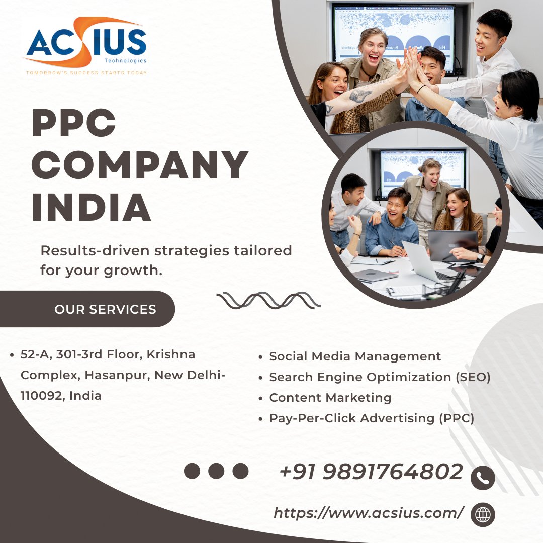 Boost your sales and visibility with expert PPC Services India from ACSIUS! 💡✨

info@acsius.com
+91 9891764802
Visit Now:- tinyurl.com/7hwvnwrr

#ACSIUS #FestiveOffer #PPCServicesIndia #DigitalMarketing #GoogleAds #PaidAdvertising #BusinessGrowth