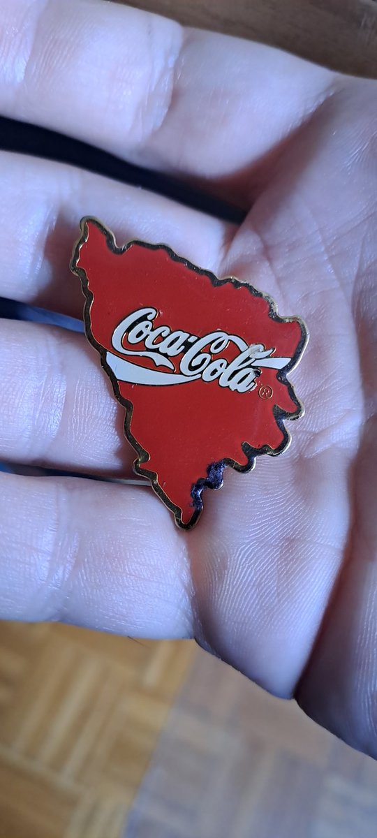 Look at my Coca-Cola Bosnia pin