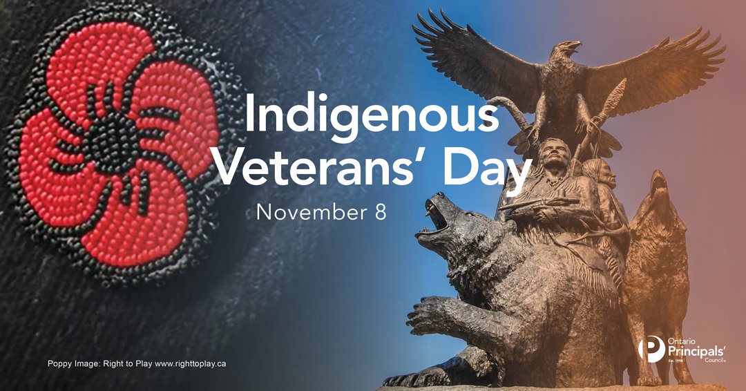 Today is National Indigenous Veterans Day, a day for Aboriginal Veterans to remember, reminisce and be recognized by their community. We remember and honour those who served.
