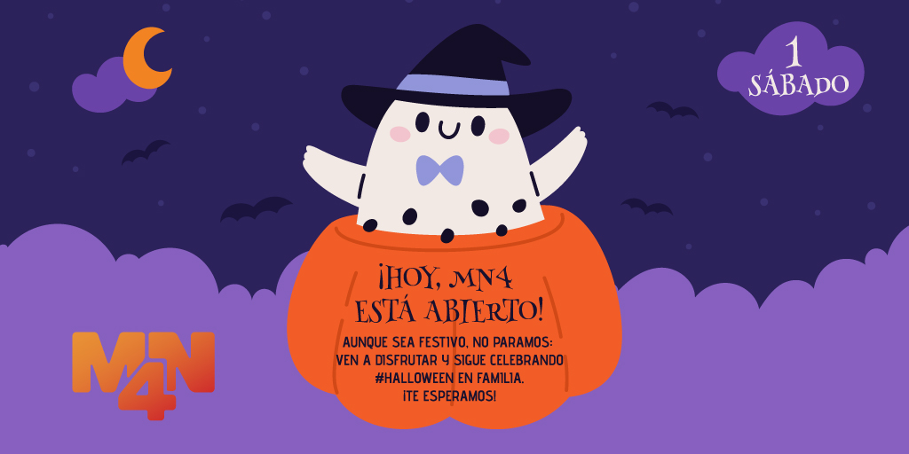 🎃 ¡Hoy, el Centro Comercial MN4 está abierto!​
Aunque sea festivo, no paramos: ven a disfrutar y sigue celebrando #Halloween en familia.​
​
¡Te esperamos!​

#HalloweenMN4 #HalloweenEnFamilia #PlanesConNiños