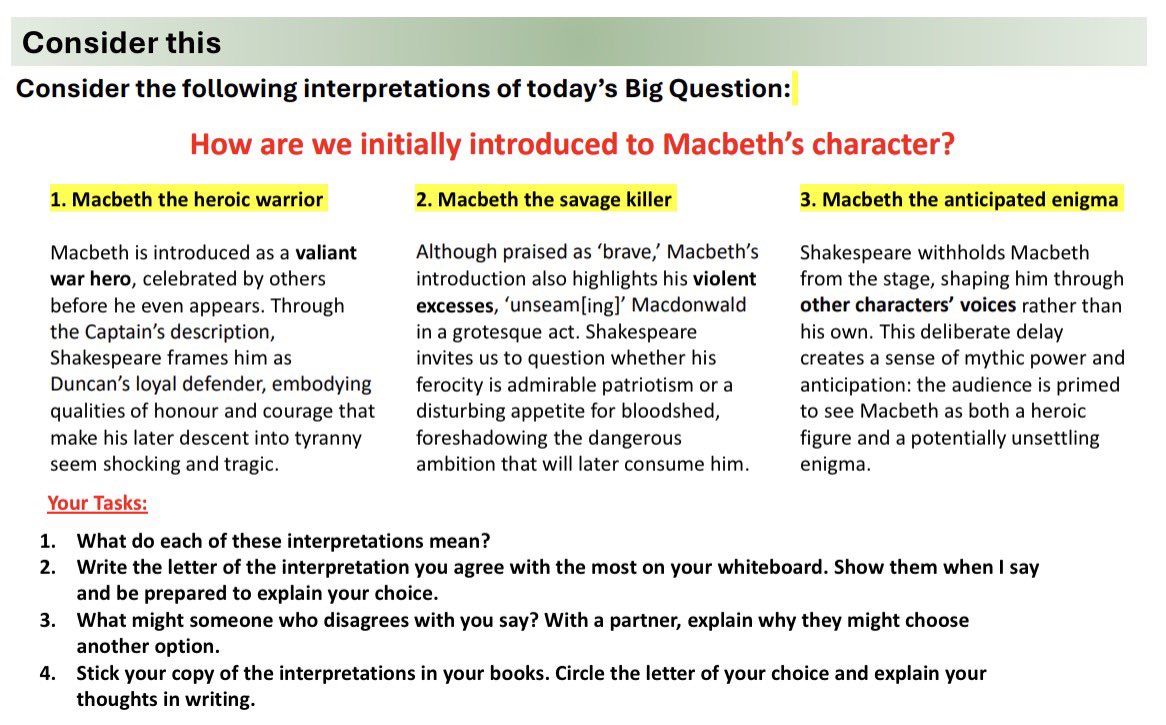 SPryke2's tweet image. NEW RESOURCE: Here’s a Macbeth scheme, based on the work I completed with @teachals for ‘Ready to Teach: Macbeth’, alongside new thinking and ideas I’ve encountered since. Use/chuck/change as you see fit! @Team_English1 dropbox.com/scl/fo/uisotc3…