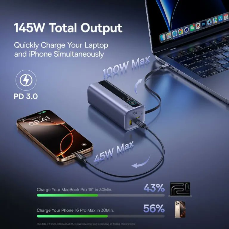 cleanse29's tweet image. Baseus 145W Power Bank 20000mAh Built-In 100W Retractable Type C Cable Fast Charge Portable External Battery Charger PowerBank
Price Now : USD 84.06 
Visit :
cleanse29.wordpress.com

#baseuspowerbank #powerbank #bestpowerbank #baseus145wpowerbank #powerbankportable