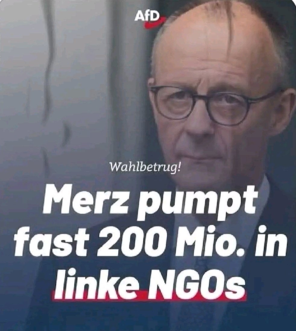 Merz macht eine deutschlandfeindliche Politik......
👇
Und Ja liebe CDU Wähler, noch fragen!
