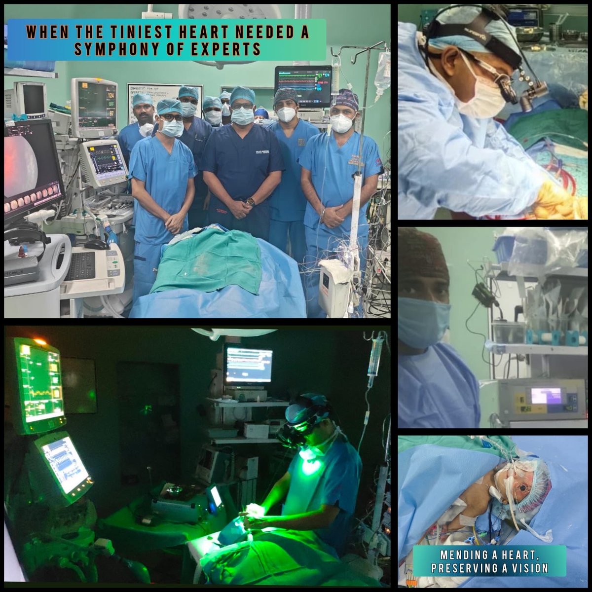 A 30-week preterm infant, born at Base Hospital Delhi Cantt was referred to Army Hospital (Research and Referral) Delhi with stage 3 Retinopathy of Prematurity and a large Patent Ductus Arteriosus (PDA) causing severe pulmonary hypertension which a life threatening condition.