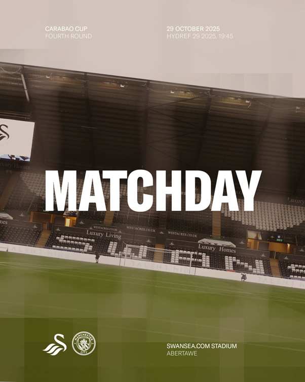 setpieceagency's tweet photo. 4️⃣ Swansea City
Clean and simple - really nice photography with a pixelated overlay that actually works (not sure how it relates, but I like it).
Good sizing and spacing all round. Solid, balanced design.
#Swans #SwanseaCity #FootballDesign #EFL #MatchdayGraphics https://t.co/mIJvTwmYID