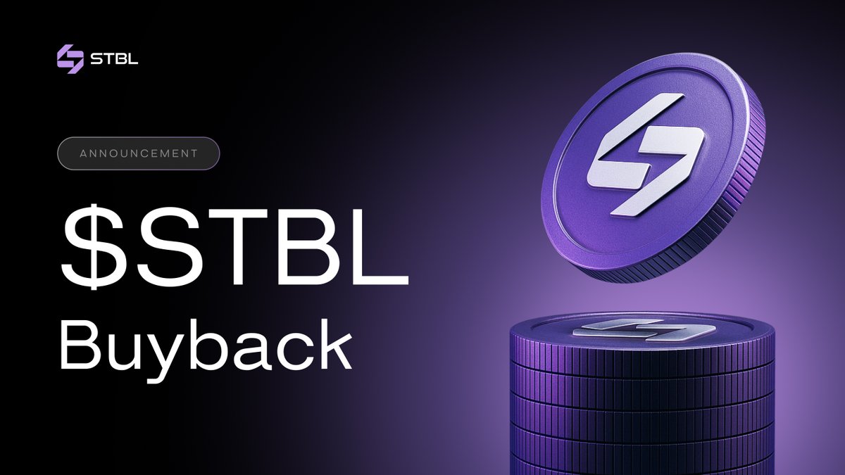 stbl_official's tweet image. STBL Buyback Initiative: Execution Commences.
We are pleased to announce the official commencement of STBL Token Buyback. This strategic buyback is being executed in a transparent and disciplined manner, a testimony to the community’s belief in STBL’s robust fundamentals and…