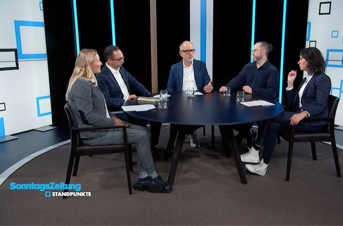 halterjuerg's tweet image. Am Sonntag, den 2. November, im Schweizer Farbfernsehen @SRF: @Simone_Richner (FDP), @Daniel_Glaus (SRF), Andrea Zryd (SP) und ich diskutieren mit @retobrennwald in der Sendung &quot;Sonntagszeitung Standpunkte&quot; über linken Antisemitismus, Islamismus, Antifa und Demo-Gewalt.