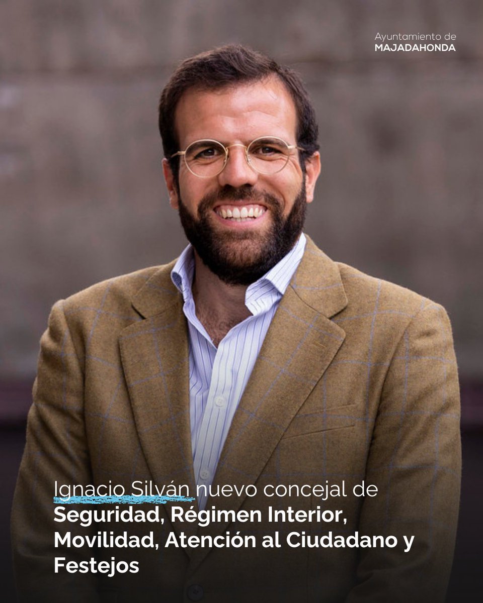 MajadahondaAyto's tweet image. 👮Ignacio Silván asume la delegación de Seguridad Ciudadana, Emergencias, Movilidad y Transportes en el @MajadahondaAyto  

🔹Por la salida de Antonio Rodríguez, que deja el cargo a petición propia, por motivos profesionales.

majadahonda.org/noticias/-/ass…