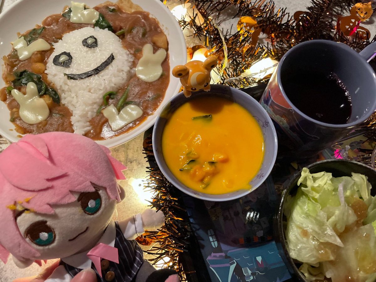 teruto_sub's tweet photo. ✨🕯🎃*⸜𝑯𝒂𝒑𝒑𝒚 𝑯𝒂𝒍𝒍𝒐𝒘𝒆𝒆𝒏⸝*👻🍬✨

おばけカレー作れたよ！👻✨

来年もまたここで会おうね(ˆ꜆ .  ̫ . ).  ̫ . ꜀ˆ)✨ https://t.co/YMmDPgNn0m