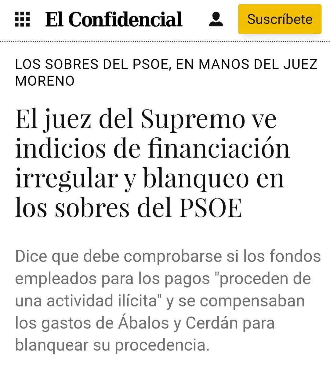 LO DE LA FINANCIACIÓN IRREGULAR.