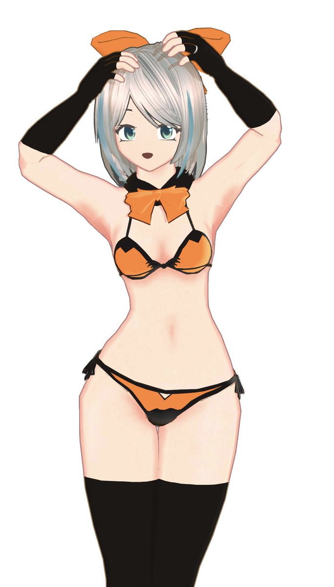 既に恒例（？）
芳蔵さんのデザインしてくれた水着のデザインが素晴らしいので敬意を表して可能な限り再現してみました
肌を黒くしたモノを重ねて切り抜いて作ってみましたが胸と腰のワンポイントだけ加筆してます
#エレクトリアコード