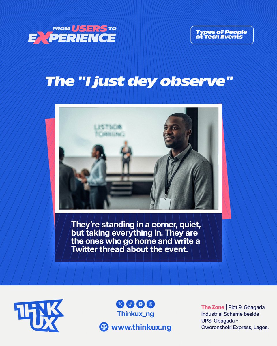 thinkUX_ng's tweet image. If you’ve ever been to a tech event, you&apos;ll relate 😹

 Which one are you? 👀

#thinkux #meme #techevents
